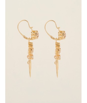 GOLD AND DIAMOND ARLESIAN EARRINGS Comparez et commandez 