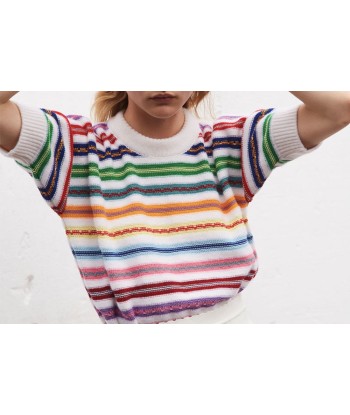 MULTICOLOURED STRIPES TOP en stock