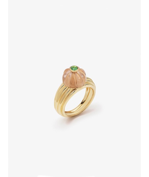 GELATO ROSE QUARTZ AND TSAVORITE RING votre