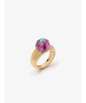 ROSE GOLD AMETHYST AND TURQUOISE GELATO RING Le MVP de beaucoup