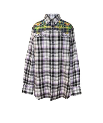 PURPLE CHECKERED COWBOY SHIRT à prix réduit toute l'année