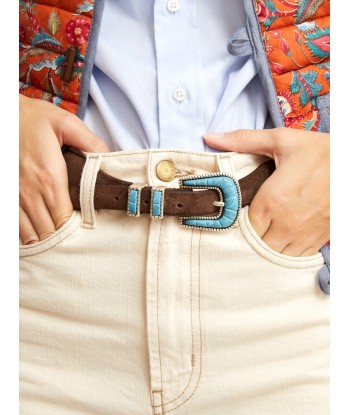 CRAZY TURQUOISE & BROWN BELT des créatures d'habitude