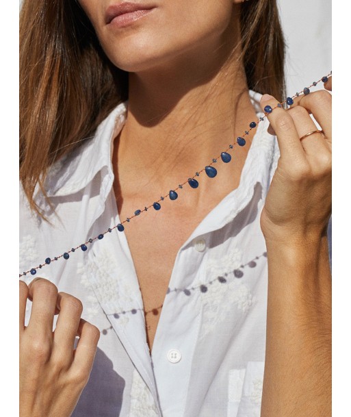 COLLIER COCOPLUM DROPS & BEADS SAPHIR BLEU 50% de réduction en Octobre 2024