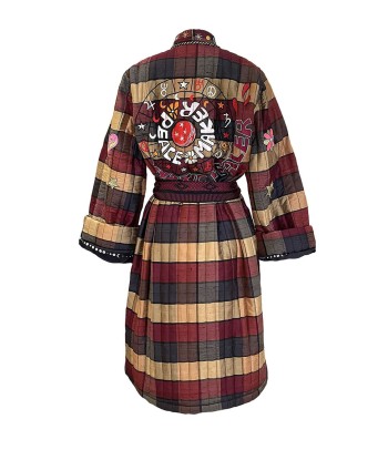 KIMONO LONG MYSTIC HEALER BURGUNDY la livraison gratuite