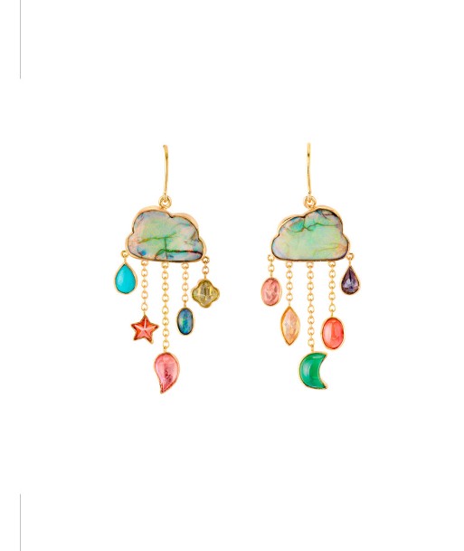 CLOUD AND RAIN CHAIN DROP EARRINGS Paris Déstockage Promo