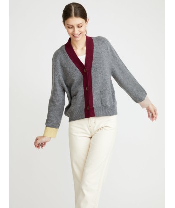 CARDIGAN LOU GREY-BORDEAUX sélection de produits