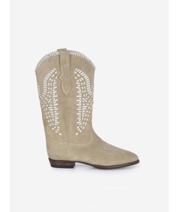 BOTTES SANTIAG INCA EN SUEDE DESERT WHITE de la marque