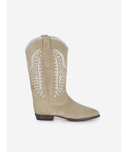 BOTTES SANTIAG INCA EN SUEDE DESERT WHITE de la marque