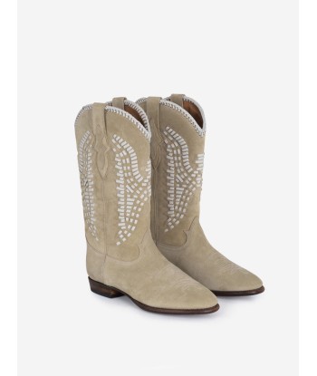 BOTTES SANTIAG INCA EN SUEDE DESERT WHITE de la marque