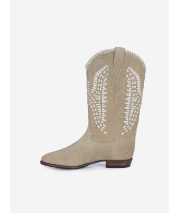 BOTTES SANTIAG INCA EN SUEDE DESERT WHITE de la marque