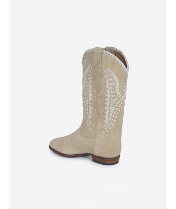 BOTTES SANTIAG INCA EN SUEDE DESERT WHITE de la marque