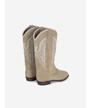 BOTTES SANTIAG INCA EN SUEDE DESERT WHITE de la marque