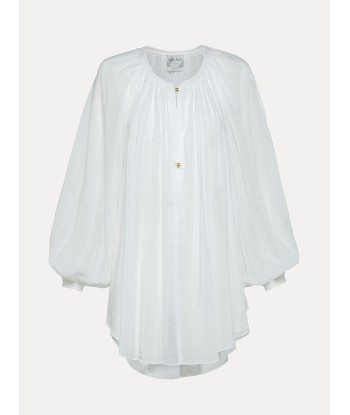 WHITE SILK VOILE BOHEMIAN SHIRT 2 - 3 jours ouvrés.