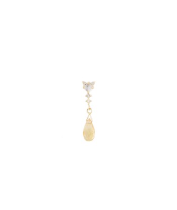 YELLOW SAPPHIRE, MOONSTONE AND DIAMONDS EARRING Pour