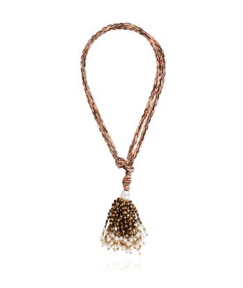 COLLIER POMPOM TIGER EYE Fin de série