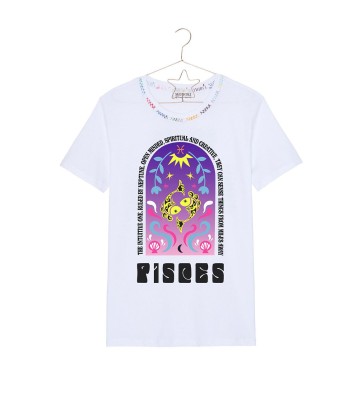 TEE SHIRT ASTRO BLANC PISCES 2023