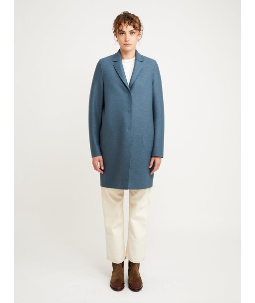 MANTEAU COCOON PRESSED STEEL BLUE l'achat 