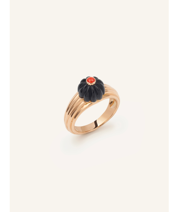 GELATO RING ROSE GOLD ONYX AND CORAL Venez découvrir notre 