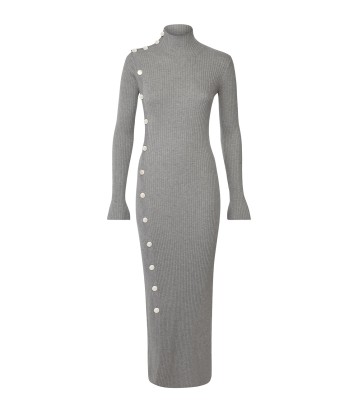 SHUKI RIBBED KNIT DRESS GREY shop