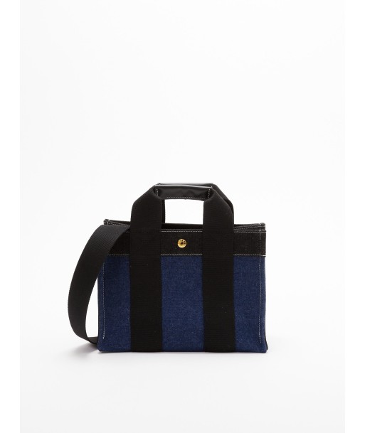 SAC TOTE S DENIM BLEU/BLACK la colonne vertébrale