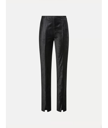 BLACK HIGH-WAISTED VELVET PANTS Venez acheter