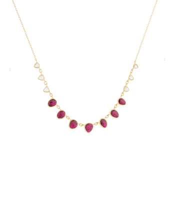 ROSECUT RUBY AND DIAMOND NECKLACE Les êtres humains sont 