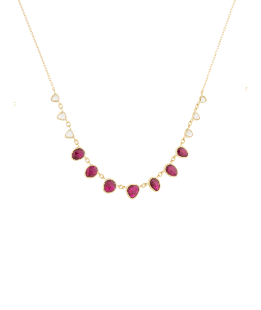 ROSECUT RUBY AND DIAMOND NECKLACE Les êtres humains sont 