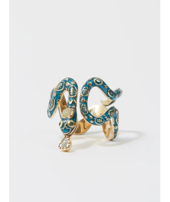 EVE RING SNAKE EMAIL BLUE TURQUOISE AND GOLD des créatures d'habitude