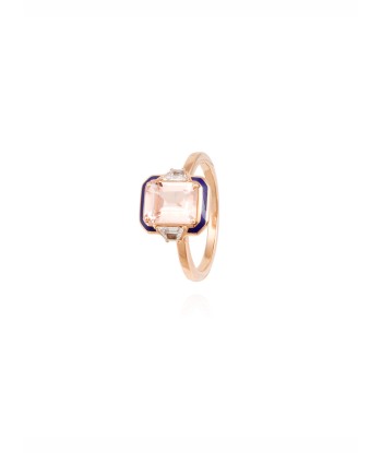 MORGANITE RING WITH DIAMONDS AND BLUE ENAMEL Comment ça marche