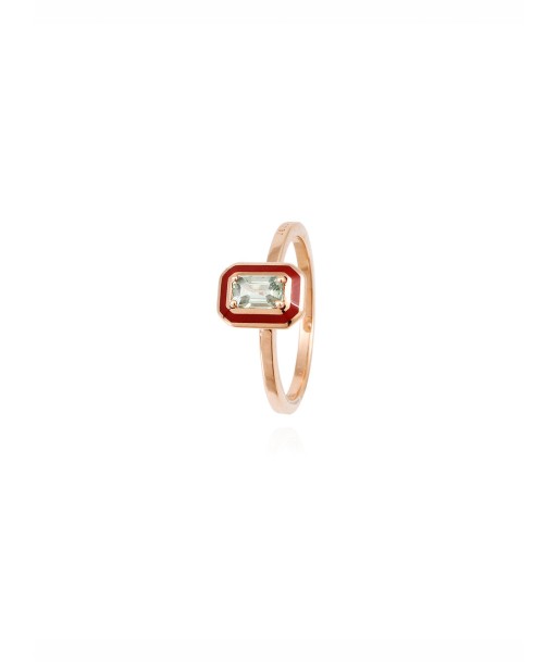 Green SAPPHIR RING AND Red EMAIL la livraison gratuite