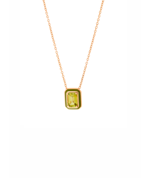 Green and OLIVE EMAIL TOURMAIN NECKLACE basket pas cher