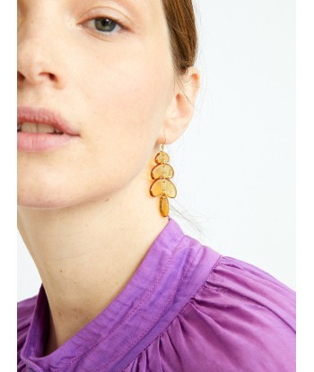 SMALL CITRINE TOTEM EARRINGS pas cheres