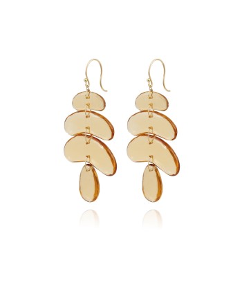 SMALL CITRINE TOTEM EARRINGS pas cheres