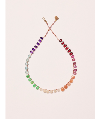 RAINBOW NECKLACE AMAZONITE GRENAT SAPHIRS online