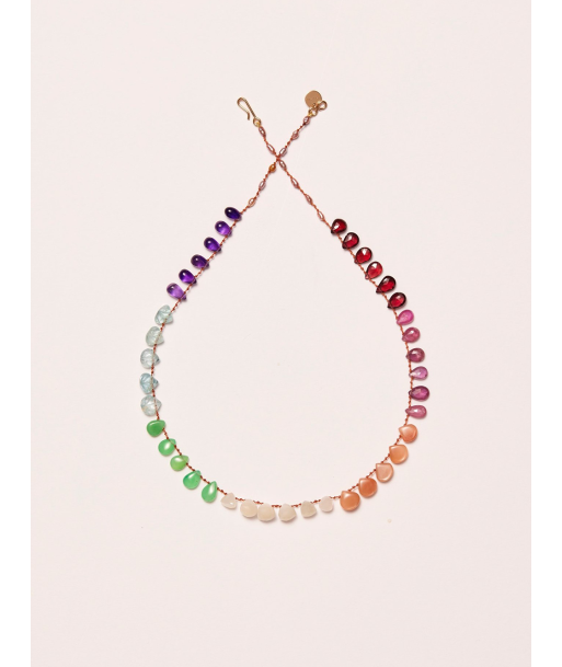 RAINBOW NECKLACE AMAZONITE GRENAT SAPHIRS online