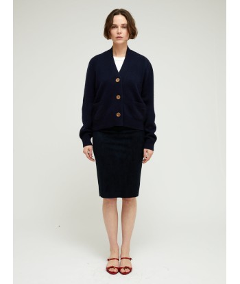 CARDIGAN LOU NERO NAVY outlet