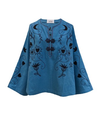 BASIL EMBROIDERED OUTREMER BLOUSE prix pour 