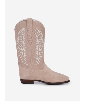 INCA SUEDE NUDE WHITE BOOTS la colonne vertébrale