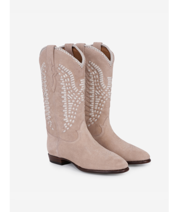 INCA SUEDE NUDE WHITE BOOTS la colonne vertébrale