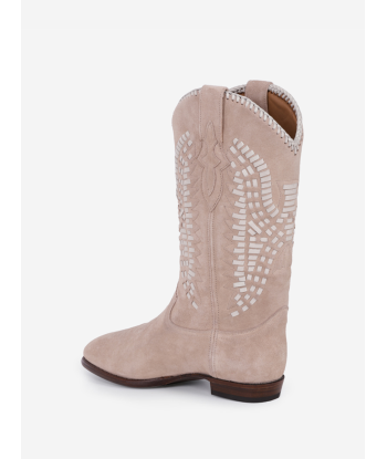 INCA SUEDE NUDE WHITE BOOTS la colonne vertébrale