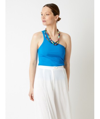 TURQUOISE ASYMMETRICAL TOP les ligaments