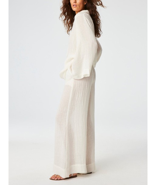 WIDE LEG PANTS IN GAUZE LINEN Le MVP de beaucoup