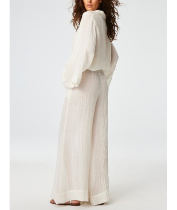 WIDE LEG PANTS IN GAUZE LINEN Le MVP de beaucoup