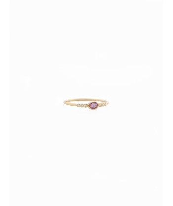 RING SAPPHIR ROSE AND 6 DIAMONDS ou a consommer sur place