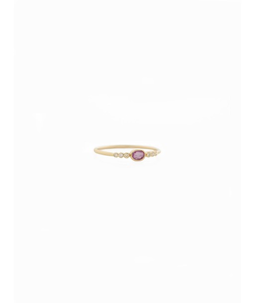 RING SAPPHIR ROSE AND 6 DIAMONDS ou a consommer sur place