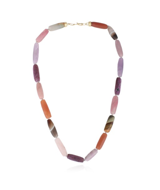 BEADED GEMSTONE PINK NECKLACE hantent personnes