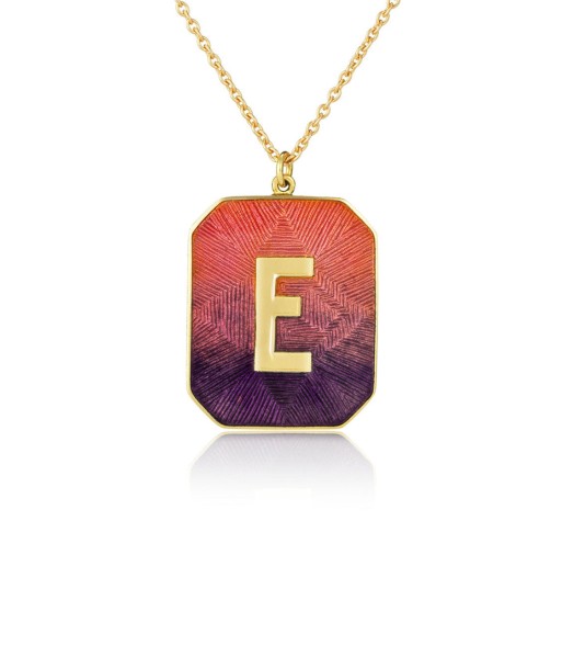 SUNSET E ENAMEL ALPHABET NECKLACE les muscles