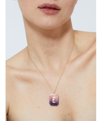 SUNSET E ENAMEL ALPHABET NECKLACE les muscles