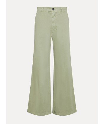 OLIVE COTTON WIDE PANTS shop