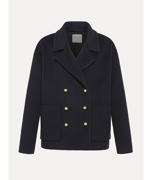 WOOL CROPPED PEACOAT Pour